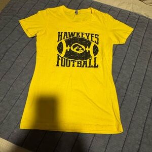 Gold Hawkeyes Football T-Shirt